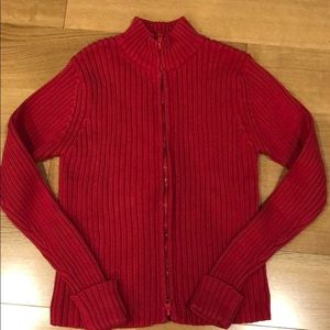 Mossimo Zippered Red Sweater - Size S